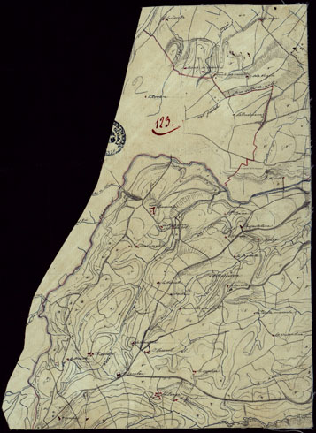 (N:15472) RICOGNIZIONI ESEGUITE ALLA SCALA DI 1/20.000 CHE COMPRENDANO LE DUE RIVIERE DEGLI EX STATI SARDI E PARTE DELLE ATTUALI PROVINCIE DI ALESSANDRIA  E DI PAVIA - FOGLIO 123 + ALLEGATO. (CA002763, CA002764) Carte e stampe antiche: riproduzione a colori su carta (formato A1)