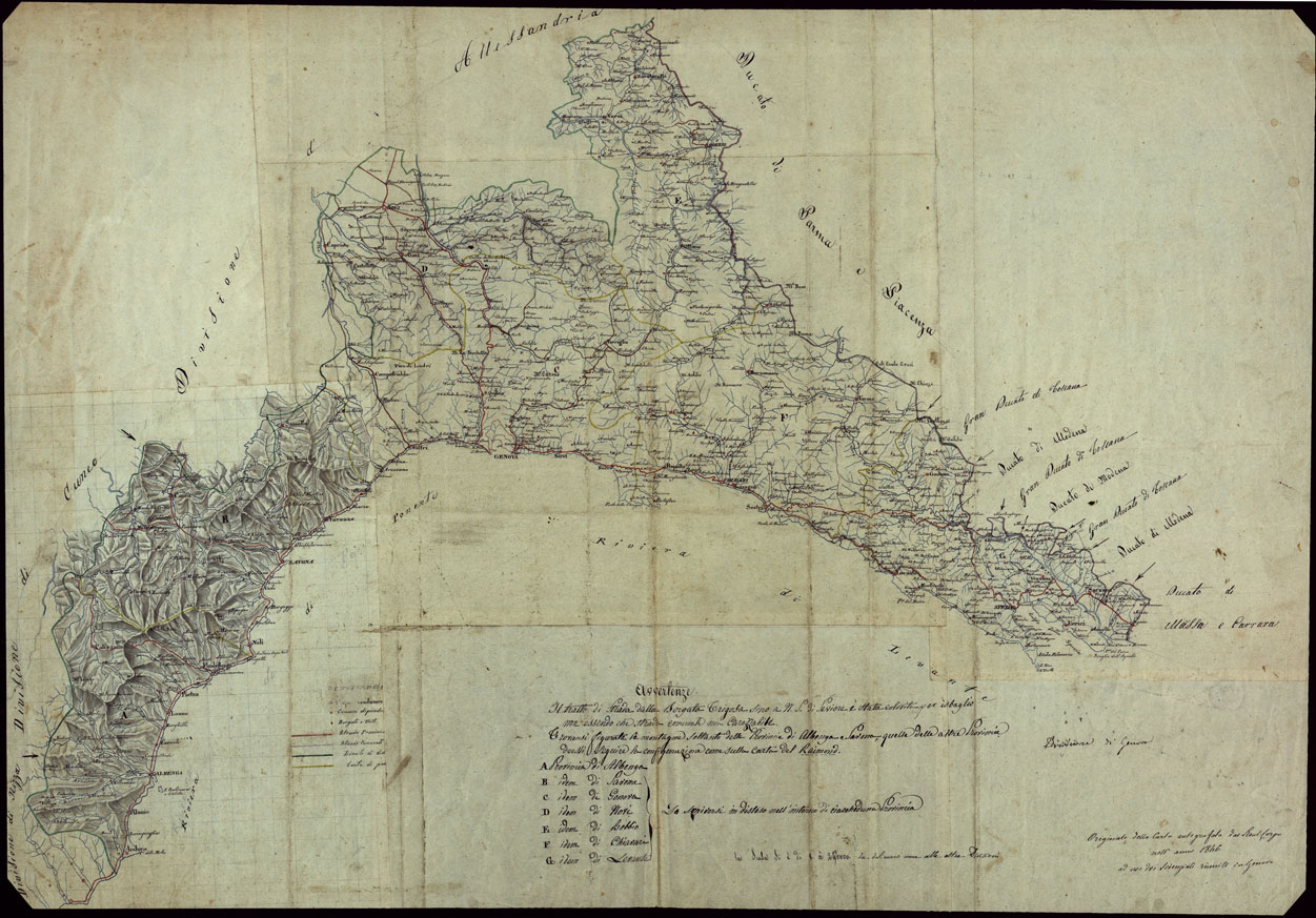 (N:9644) DUCATO DI GENOVA. (CA002877) Carte e stampe antiche: riproduzione a colori su carta (formato A1)