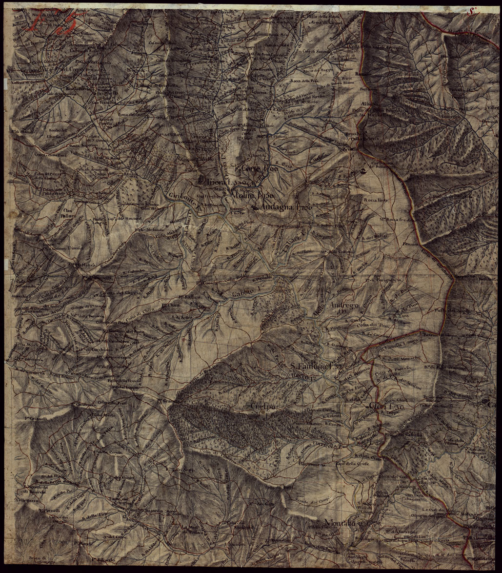 (N:7842) CARTA TOPOGRAFICA DELLA PROVINCIA DI ONEGLIA E DI S. REMO - FOGLIO 5 (CA002918) Carte e stampe antiche: riproduzione a colori su carta (formato A1)