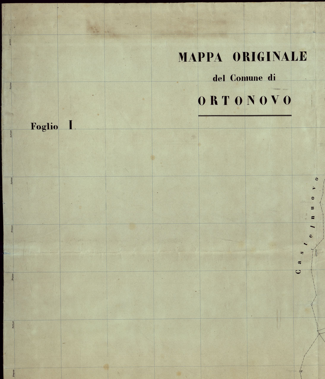 (N:12110) MAPPA ORIGINALE DEL COMUNE DI ORTONOVO - FOGLIO 1 (CA003035, CA003036, CA003037, CA003038, CA003039, CA003040) Carte e stampe antiche: riproduzione a colori su carta (formato A1)