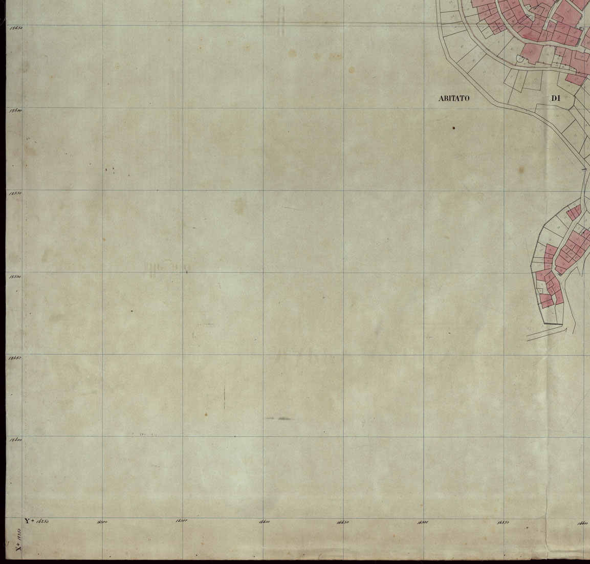 (N:12118) MAPPA ORIGINALE DEL COMUNE DI ORTONOVO - FOGLIO 2 ALLEGATO A -  ABITATO DI ORTONOVO (CA003053, CA003054, CA003055, CA003056) Carte e stampe antiche: riproduzione a colori su carta (formato A1)