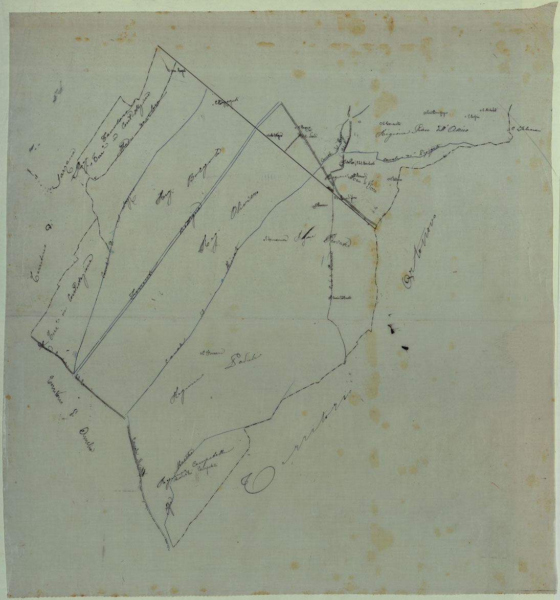 (N:23846) COMUNE DI ORTONOVO LUCIDI DI CAMPAGNA - FOGLIO 10 (CA003117) Carte e stampe antiche: riproduzione a colori su carta (formato A1)