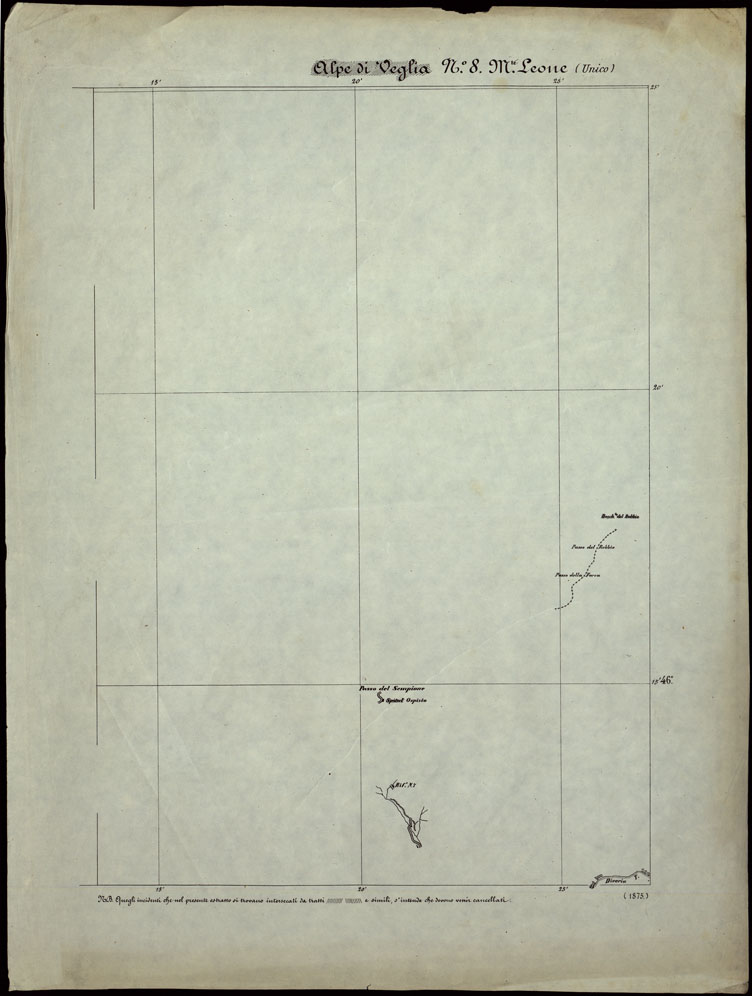 (N:24248) CARTA TOPOGRAFICA DEGLI STATI IN TERRAFERMA DI S.M. IL RE DI SARDEGNA ALLA SCALA DI 1.A 50.000. OPERA DEL CORPO REALE DELLO STATO MAGGIORE - FOGLIO N.8. MONTE LEONE + DOCUMENTAZIONE DI AGGIORNAMENTO (CA003732, CA003733) Carte e stampe antiche: riproduzione a colori su carta (formato A1)
