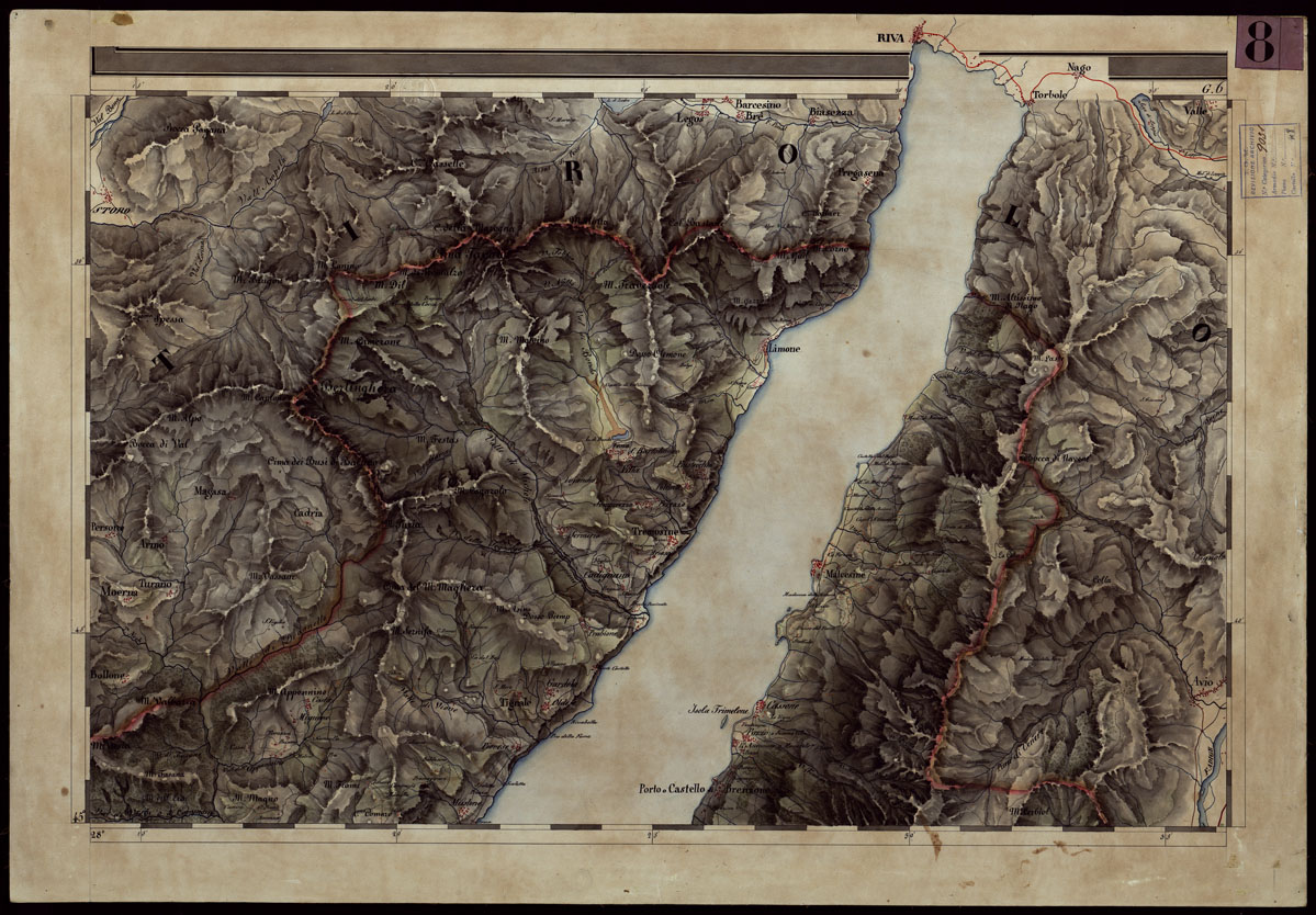 (N:1896) CARTA TOPOGRAFICA DEL REGNO LOMBARDO-VENETO - FOGLIO G.6 (CA004113) Carte e stampe antiche: riproduzione a colori su carta (formato A1)
