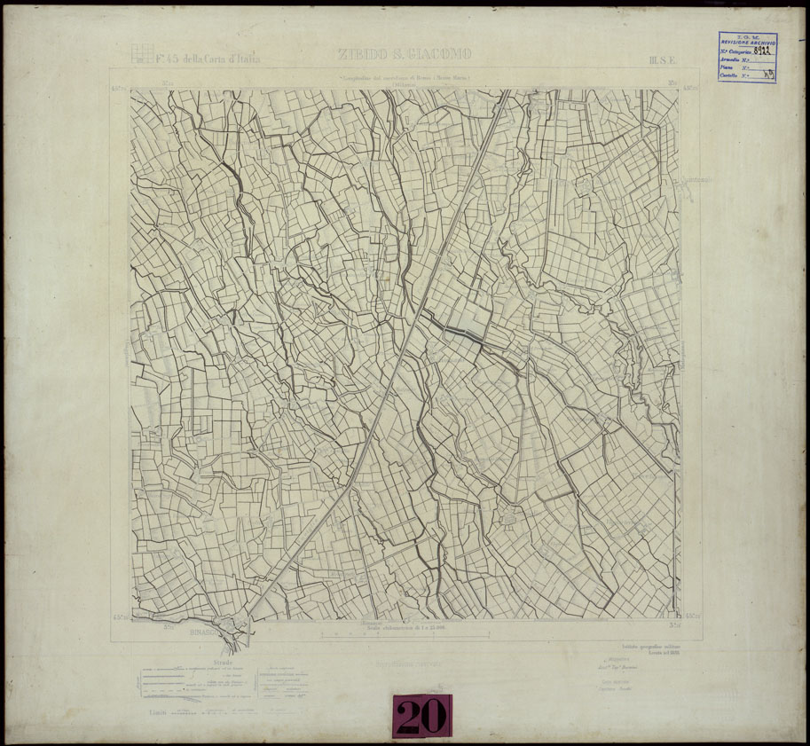 (N:24442) DINTORNI DI MILANO STAMPE A 3 COLORI SEPARATI SU CARTONCINO RIGIDO - ZIBIDO SAN GIACOMO III. S.E. (CA004194) Carte e stampe antiche: riproduzione a colori su carta (formato A1)
