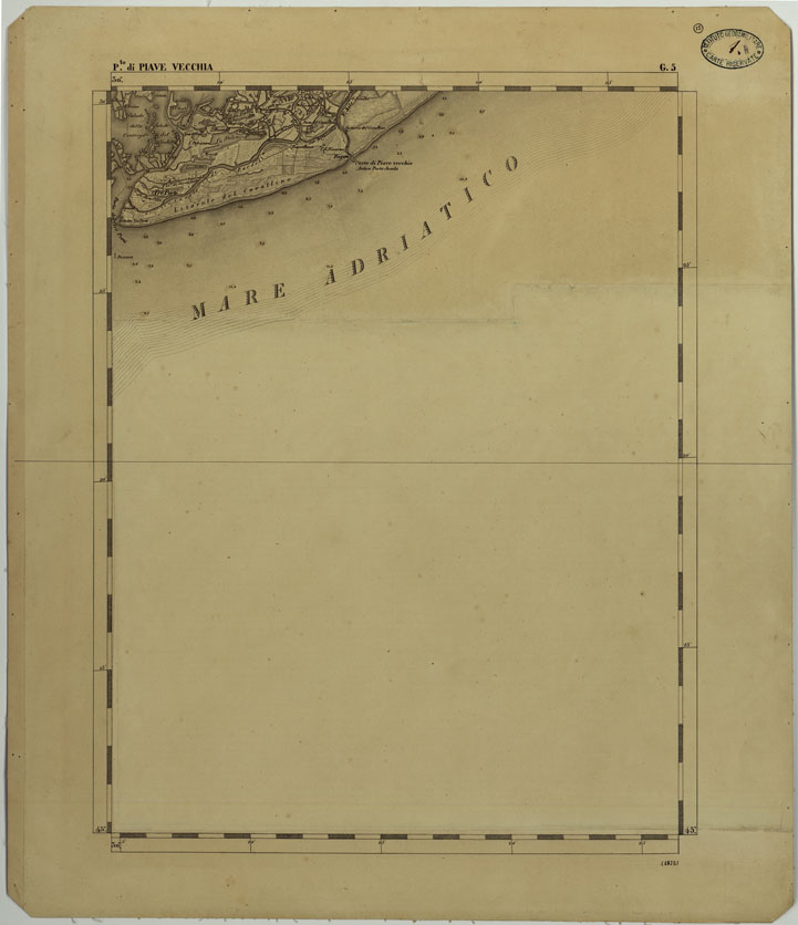 (N:11768) CARTA TOPOGRAFICA DELLA LOMBARDIA, DEL VENETO E DELL'ITALIA CENTRALE IN 88 FOGLI - G.5 PORTO DI CHIAVE VECCHIA (CA004273) Carte e stampe antiche: riproduzione a colori su carta (formato A1)
