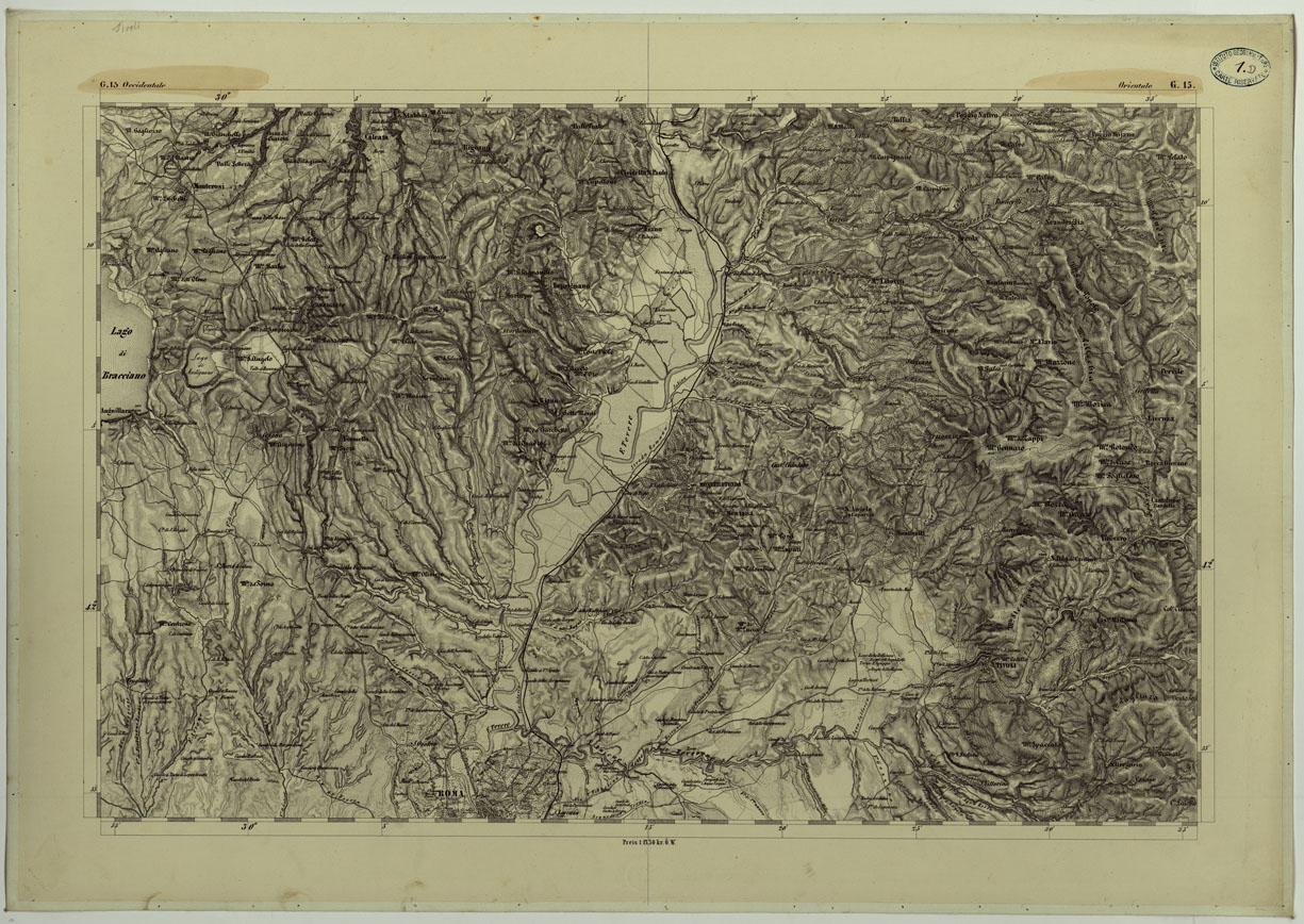 (N:11760) CARTA TOPOGRAFICA DELLA LOMBARDIA, DEL VENETO E DELL'ITALIA CENTRALE - CARTA DEGLI EX DUCATI DI PARMA, PIACENZA E MODENA - G.15 OCCIDENTALE ORIENTALE (CA004322) Carte e stampe antiche: riproduzione a colori su carta (formato A1)