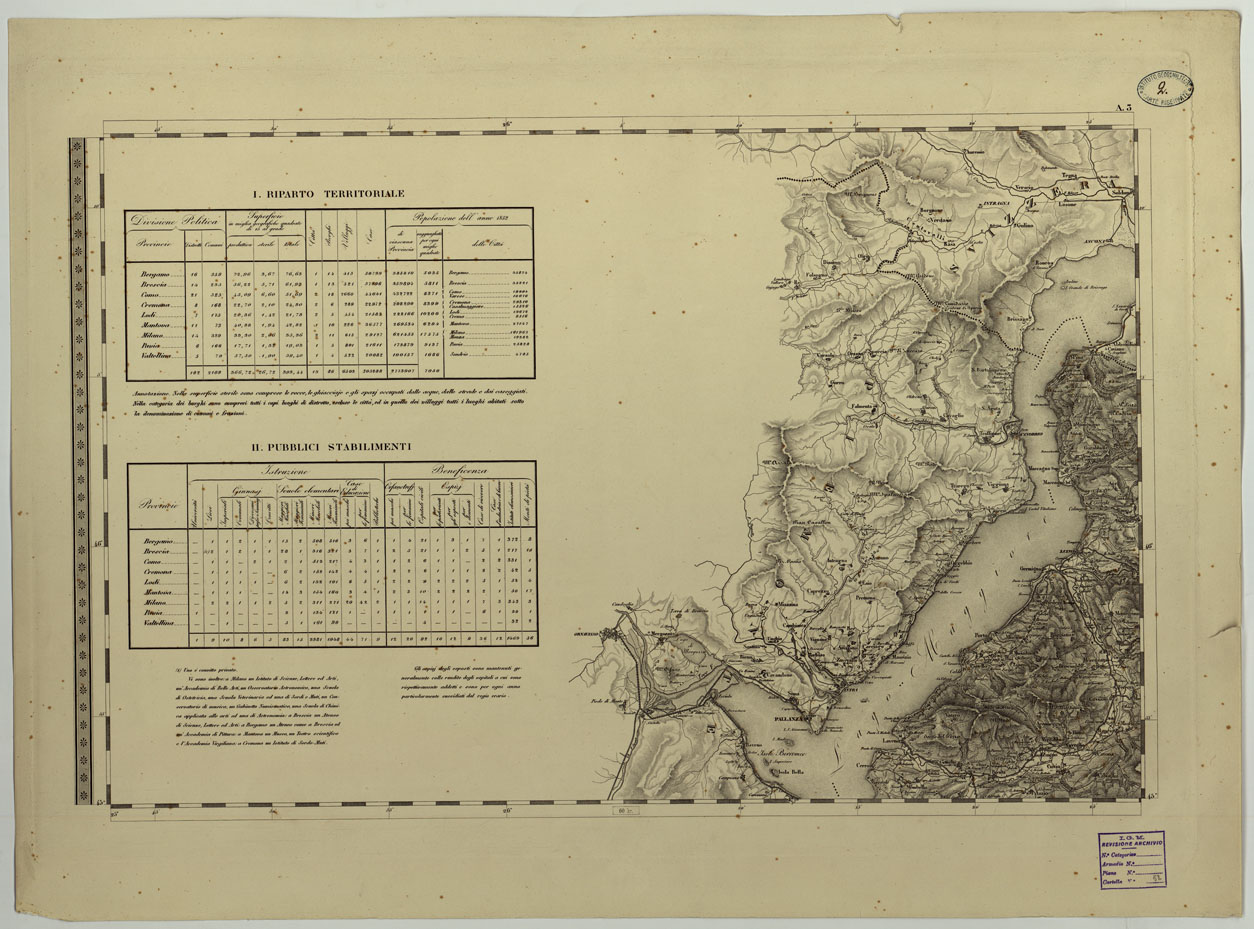 (N:14709) CARTA TOPOGRAFICA DEL REGNO LOMBARDO-VENETO COSTRUTTA SOPRA MISURE ASTRONOMICO-TRIGONOMETRICHE ED INCISA A MILANO NELL'ISTITUTO GEOGRAFICO MILITARE DELL'I.R. STATO MAGGIORE GENARALE AUSTRIACO PUBBLICATA NELL'ANNO - A.3 (CA004337) Carte e stampe antiche: riproduzione a colori su carta (formato A1)