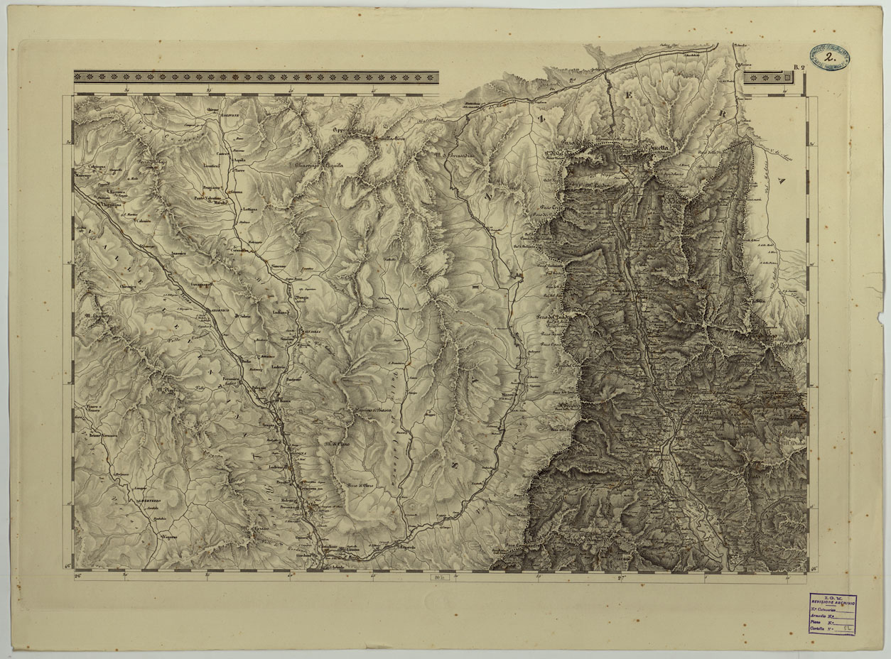 (N:14712) CARTA TOPOGRAFICA DEL REGNO LOMBARDO-VENETO COSTRUTTA SOPRA MISURE ASTRONOMICO-TRIGONOMETRICHE ED INCISA A MILANO NELL'ISTITUTO GEOGRAFICO MILITARE DELL'I.R. STATO MAGGIORE GENARALE AUSTRIACO PUBBLICATA NELL'ANNO - B.2 (CA004340) Carte e stampe antiche: riproduzione a colori su carta (formato A1)
