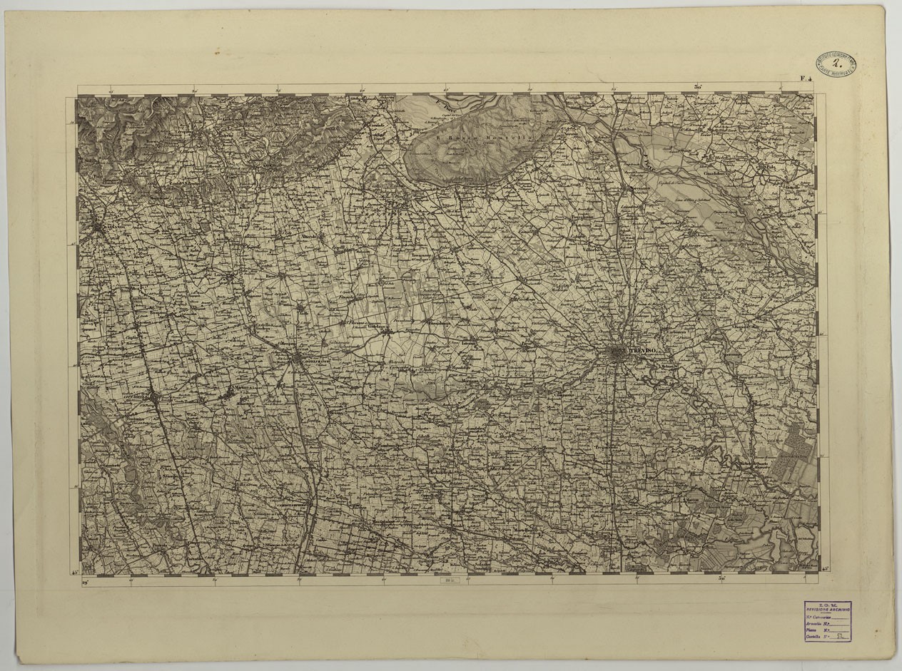(N:14742) CARTA TOPOGRAFICA DEL REGNO LOMBARDO-VENETO COSTRUTTA SOPRA MISURE ASTRONOMICO-TRIGONOMETRICHE ED INCISA A MILANO NELL'ISTITUTO GEOGRAFICO MILITARE DELL'I.R. STATO MAGGIORE GENARALE AUSTRIACO PUBBLICATA NELL'ANNO - F.4 (CA004366) Carte e stampe antiche: riproduzione a colori su carta (formato A1)