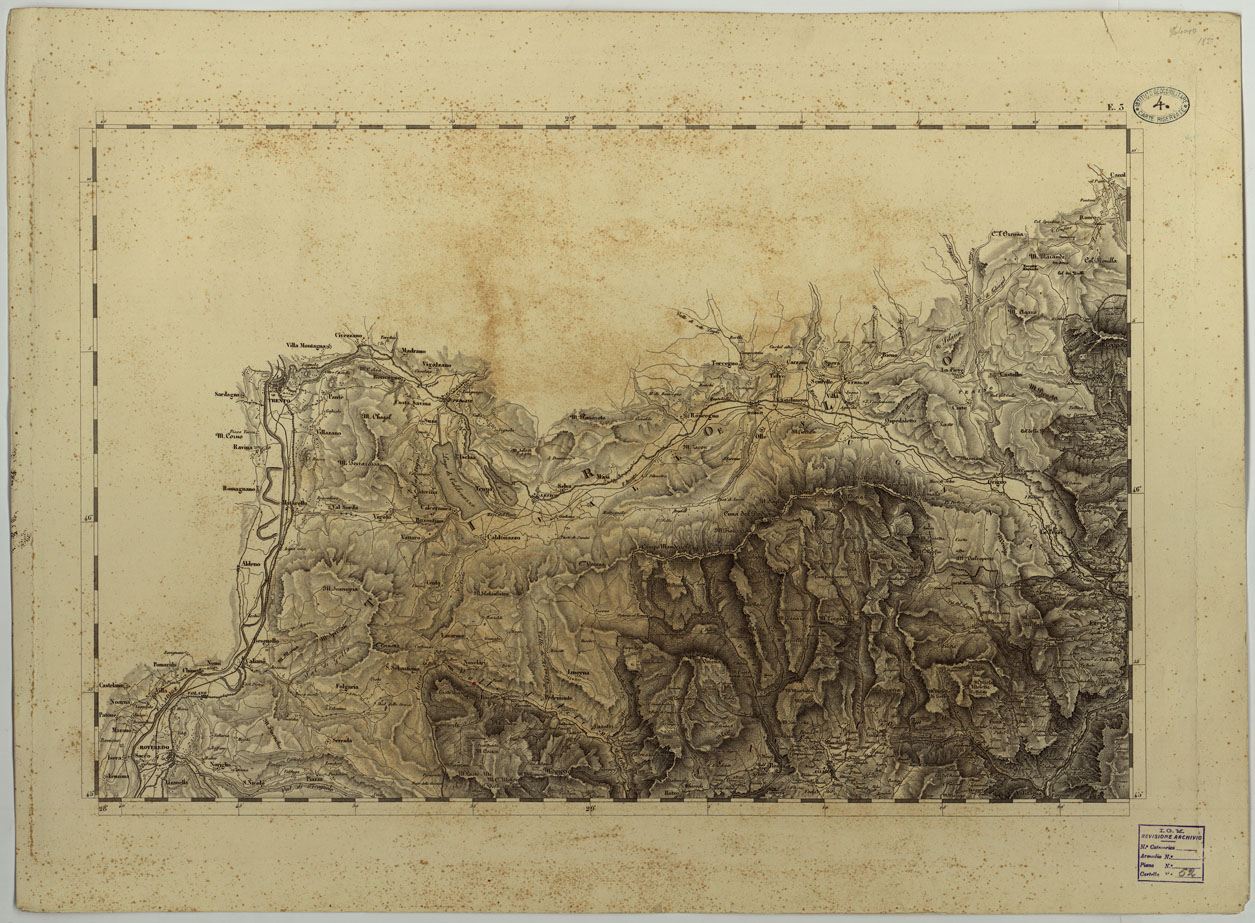 (N:14757) CARTA TOPOGRAFICA DEL REGNO LOMBARDO-VENETO COSTRUTTA SOPRA MISURE ASTRONOMICO-TRIGONOMETRICHE ED INCISA A MILANO NELL'ISTITUTO GEOGRAFICO MILITARE DELL'I.R. STATO MAGGIORE GENERALE AUSTRIACO - E3 (CA004382) Carte e stampe antiche: riproduzione a colori su carta (formato A1)