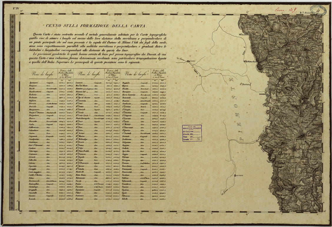 (N:24501) CARTA TOPOGRAFICA DEI DUCATI DI PARMA,PIACENZA E GUASTALLA LEVATA DIETRO MISURE TRIGONOMETRICHE NEGLI ANNI 1821-1822 SOTTO IL GOVERNO DI SUA MAESTA' L'ARCIDUCHESSA MARIA LUIGIA DISEGNATA ED INCISA IN MILANO NELL'ISTITUTO GEOGRAFICO MILITARE - FIV (CA004415) Carte e stampe antiche: riproduzione a colori su carta (formato A1)