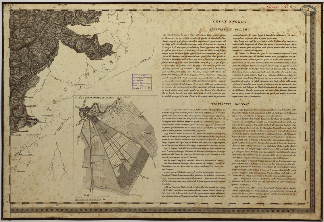 (N:24506) CARTA TOPOGRAFICA DEI DUCATI DI PARMA,PIACENZA E GUASTALLA LEVATA DIETRO MISURE TRIGONOMETRICHE NEGLI ANNI 1821-1822 SOTTO IL GOVERNO DI SUA MAESTA' L'ARCIDUCHESSA MARIA LUIGIA DISEGNATA ED INCISA IN MILANO NELL'ISTITUTO GEOGRAFICO MILITARE - FIX (CA004420) Carte e stampe antiche: riproduzione a colori su carta (formato A1)