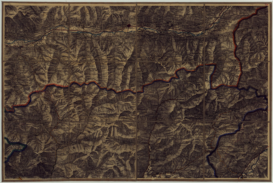 (N:11659) CARTA TOPOGRAFICA DELLA LOMBARDIAE DEI DUCATI DI PARMA, PIACENZA E MODENA ALLA SCALA DEL 1 86.400 DEL VERO DIVISA IN 32 FOGLI. LITOGRAFFIZZATA NELL'UFFICIO TOPOGRAFICO DEL REAL CORPO DI STATO MAGGIORE GENERALE - FOG. C.3 (CA004720) Carte e stampe antiche: riproduzione a colori su carta (formato A1)