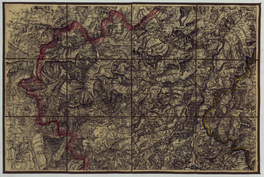 (N:11682) CARTA TOPOGRAFICA DELLA LOMBARDIAE DEI DUCATI DI PARMA, PIACENZA E MODENA ALLA SCALA DEL 1 86.400 DEL VERO DIVISA IN 32 FOGLI. LITOGRAFFIZZATA NELL'UFFICIO TOPOGRAFICO DEL REAL CORPO DI STATO MAGGIORE GENERALE - FOG. F.2
 (CA004743) Carte e stampe antiche: riproduzione a colori su carta (formato A1)