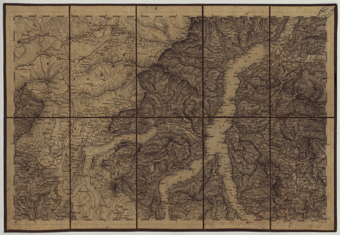 (N:14820) CARTA TOPOGRAFICA REGNO LOMBARDO-VENETO COSTRUTTA SOPRA MISURE ASTRONOMICO-TRIGONOMETRICHE ED INCISA A MILANO NELL'ISTITUO GEOGRAFICO MILTARE DELL'I.R. STATO MAGGIORE GENERALE AUSTRIACO. PUBBLICATA NELL'ANNO 1833 RETTIFICA NELL'ANNO 1856 - FOG.B3. (CA004760) Carte e stampe antiche: riproduzione a colori su carta (formato A1)