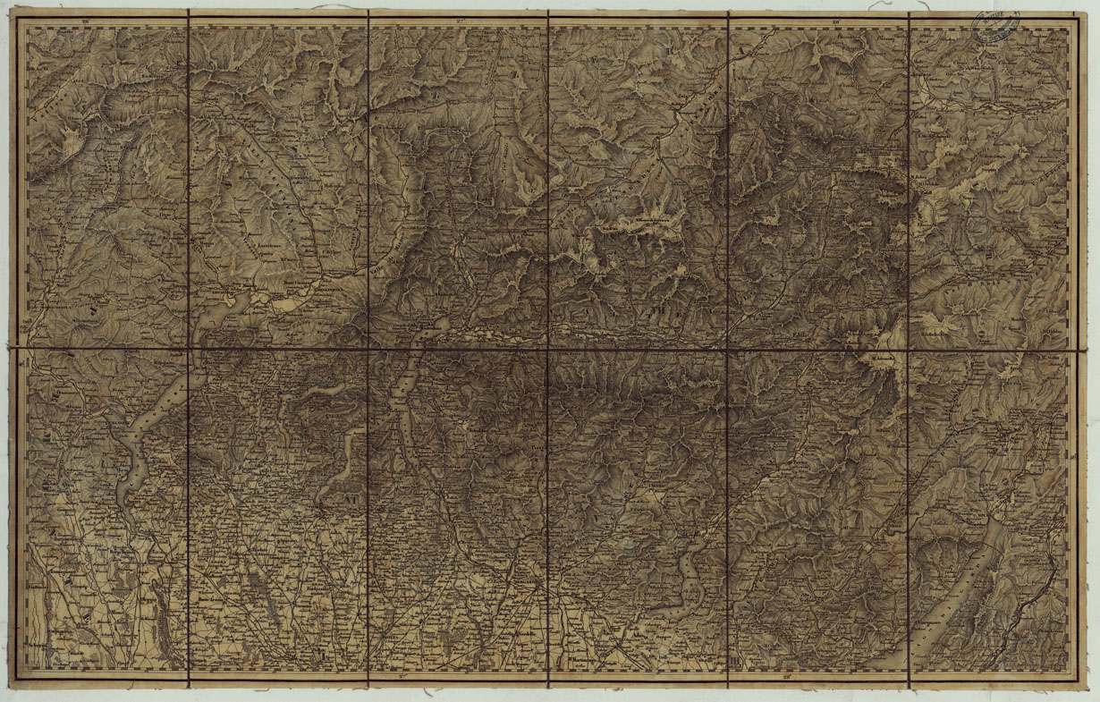 (N:14857) CARTA GENERALE DEL REGNO LOMBARDO-VENETO RIDOTTA DALLA CARTA TOPOGRAFICA NELL'ISTTUTO GEOGRAFICO MILITARE DELL'I.R. STATO MAGGIORE GENERALE IN MILANO NELL'ANNO 1838 - TAVOLA I (CA004825) Carte e stampe antiche: riproduzione a colori su carta (formato A1)