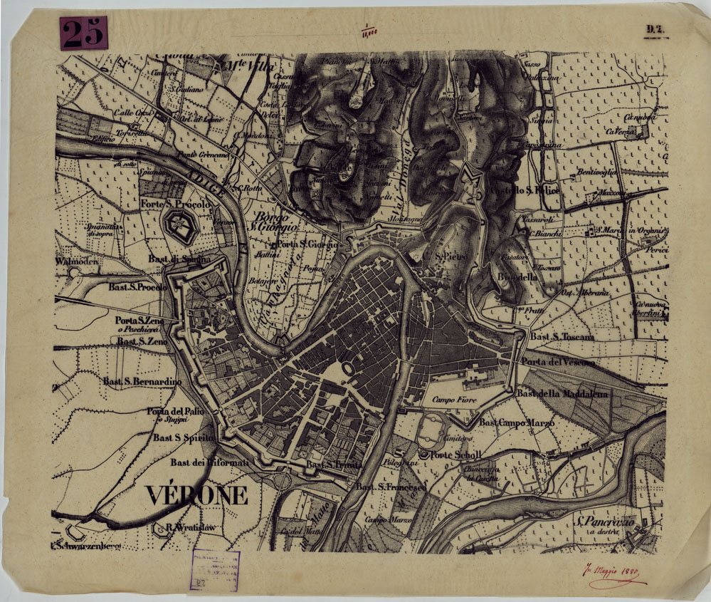 (N:24572) VERONE - LUCIDO (CA004904) Carte e stampe antiche: riproduzione a colori su carta (formato A1)