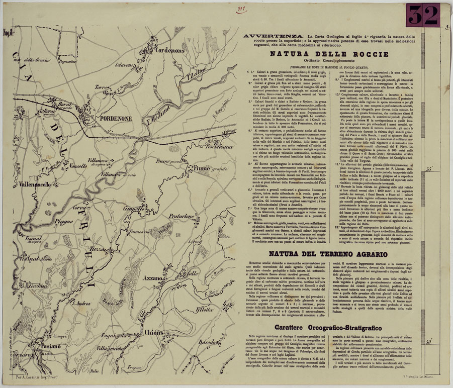 (N:14449) TOPOGRAFIA DELLA PROVINCIA DI TREVISO PER OPERA DELL'ING. ARCH. CIV. D'AGOSTINO CASSINIS MEDIANTE LA FOTOGRAFIA DALLA CARTE DELL'ISTITUTO GEOG. MILIT. DI VIENNA TRADOTTA IN SCALA DI 1 43,200 E RETTIFICATA SECONDO LE VARIAZIONI AVVENUTE FINO AL 1876. (CA004993) Carte e stampe antiche: riproduzione a colori su carta (formato A1)