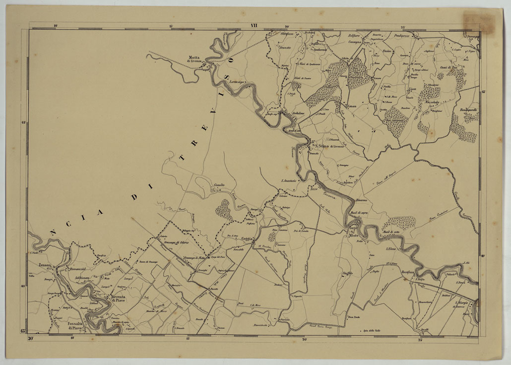 (N:14460) CARTA COROGRAFICA DELLA PROVINCIA DI VENEZIA PUBBLICATA A CURA DELLA DEPUTAZIONE PROVINCIALE -TAVOLA VII (CA005011) Carte e stampe antiche: riproduzione a colori su carta (formato A1)