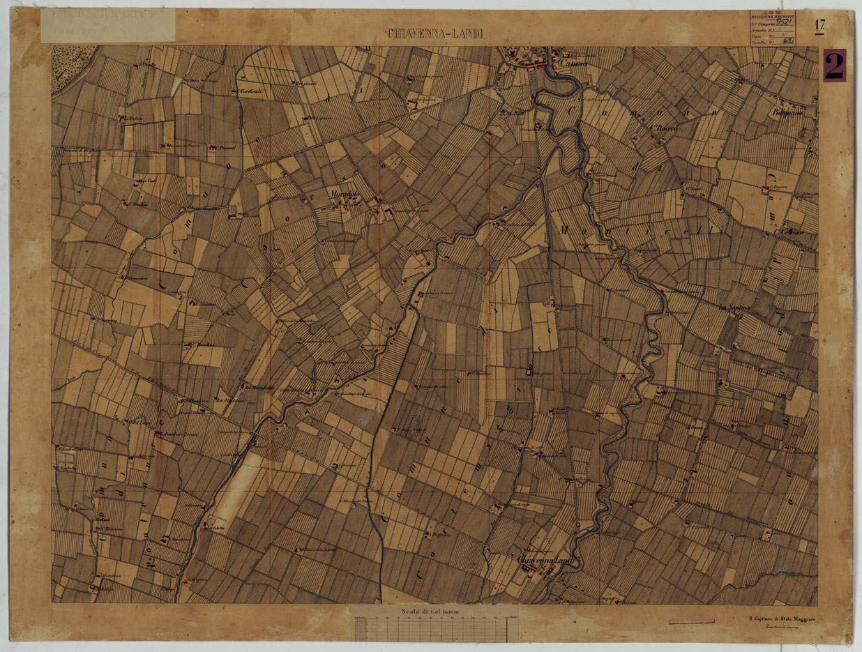 (N:15292) VALLE DEL PO - Tavola 17 - Chiavenna - Landi (CA005377) Carte e stampe antiche: riproduzione a colori su carta (formato A1)