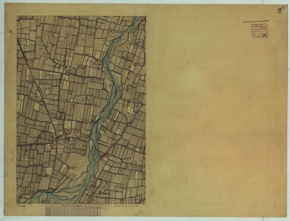 (N:15283) VALLE DEL PO - Tavola 18 bis (CA005380) Carte e stampe antiche: riproduzione a colori su carta (formato A1)