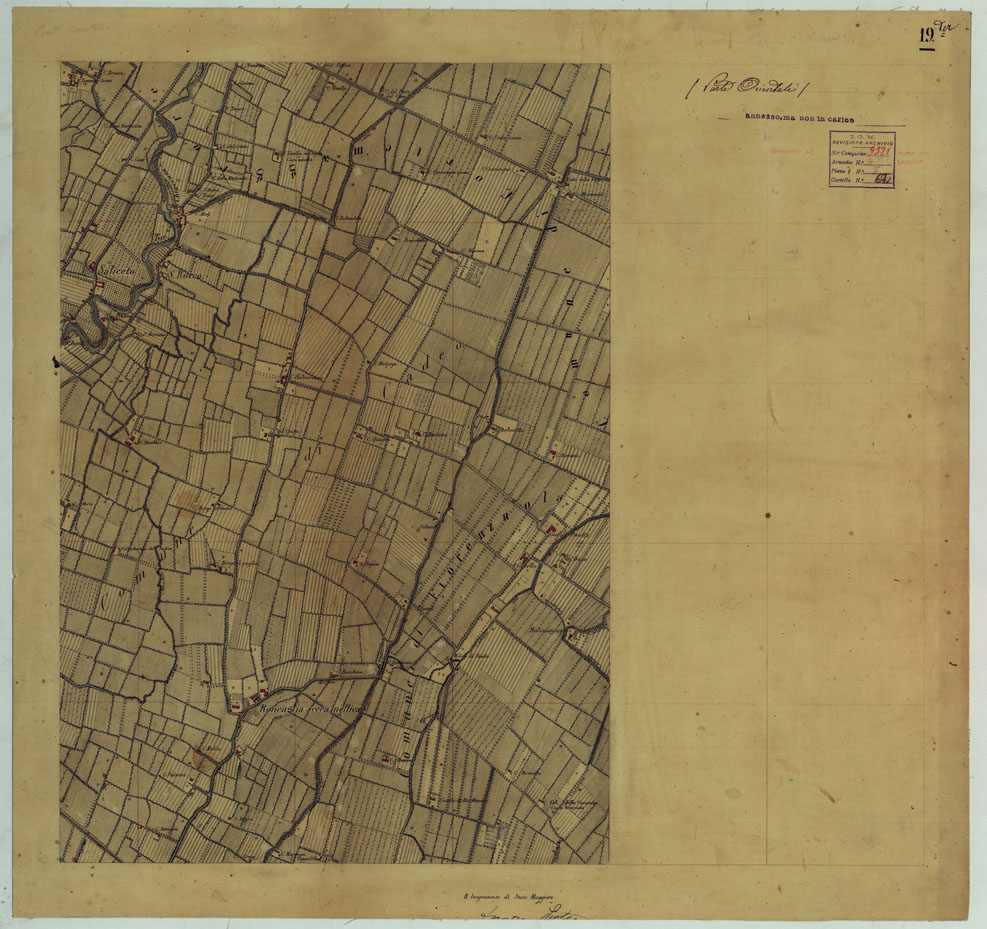 (N:15267) VALLE DEL PO - Tavola 19 ter (CA005383) Carte e stampe antiche: riproduzione a colori su carta (formato A1)