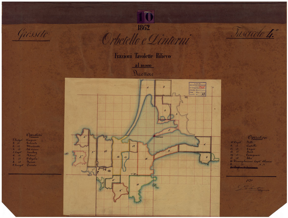 (N:24865) ORBETELLO E DINTORNI - COPERTINA (CA005680) Carte e stampe antiche: riproduzione a colori su carta (formato A1)