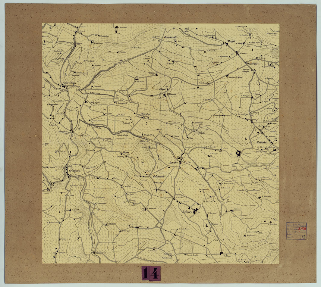 (N:15528) CARTA DEI DINTORNI DI FIRENZE - FOGLIO 2 (CA005699) Carte e stampe antiche: riproduzione a colori su carta (formato A1)