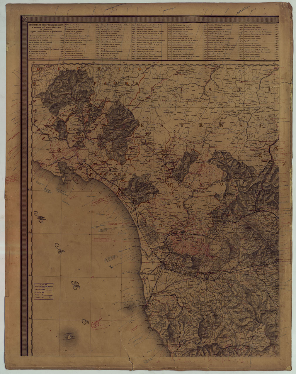 (N:17968) CARTA GEOMETRICA DELLA TOSCANA RICAVATA DAL VERO NELLA PROPORZIONE DI 1 A 200,000 DEDICATA A S.A.I. E R. LEOPOLDO II PRINCIPE IMPERIALE D'AUSTRIA PRINCIPE REALE D'UNGHERIA E DI BOEMIA ARCIDUCA D'AUSTRIA GRANDUCA DI TOSCANA ECC.
 (CA005719) Carte e stampe antiche: riproduzione a colori su carta (formato A1)