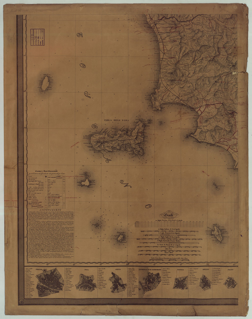 (N:17971) CARTA GEOMETRICA DELLA TOSCANA RICAVATA DAL VERO NELLA PROPORZIONE DI 1 A 200,000 DEDICATA A S.A.I. E R. LEOPOLDO II PRINCIPE IMPERIALE D'AUSTRIA PRINCIPE REALE D'UNGHERIA E DI BOEMIA ARCIDUCA D'AUSTRIA GRANDUCA DI TOSCANA ECC. (CA005722) Carte e stampe antiche: riproduzione a colori su carta (formato A1)