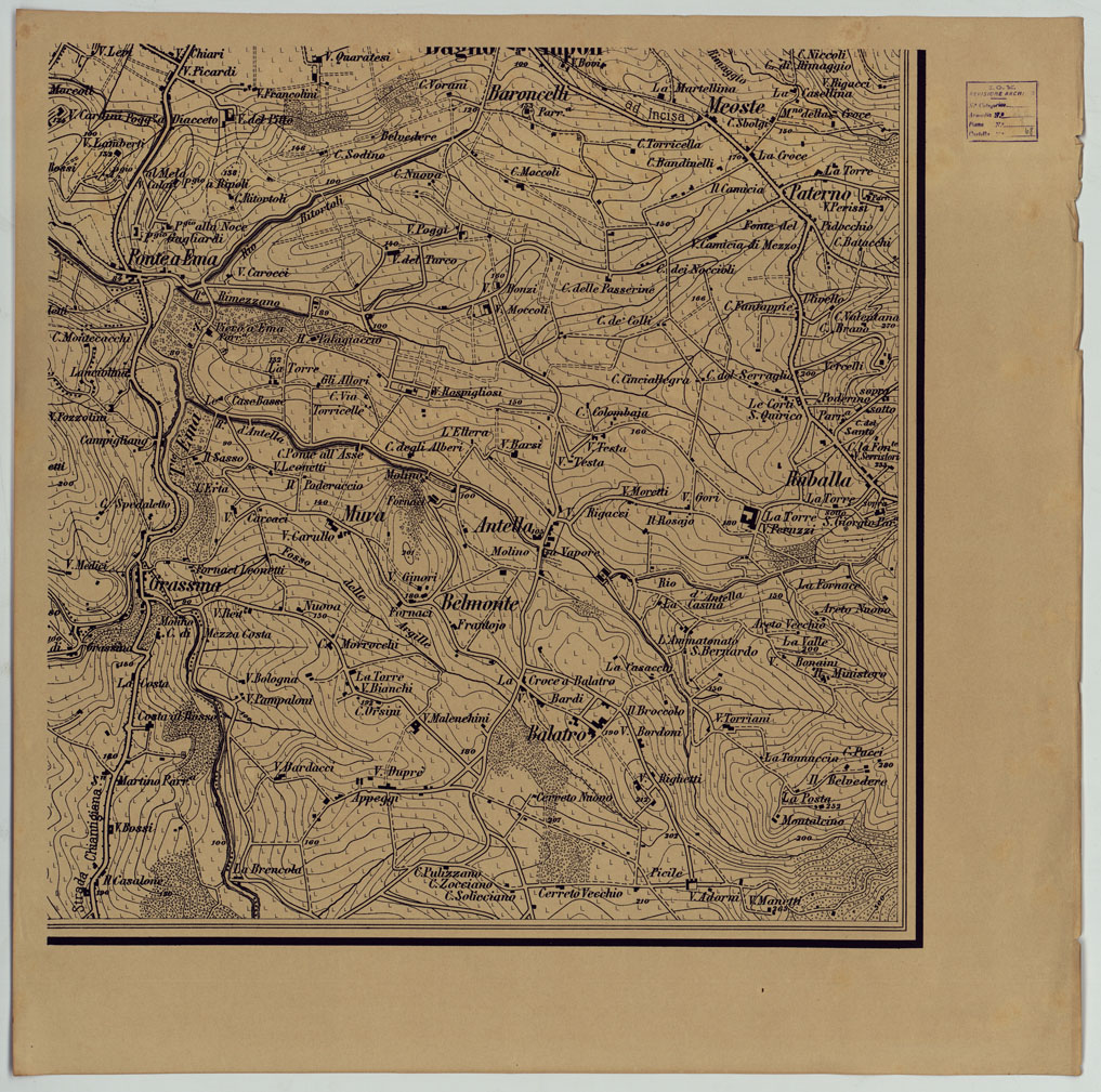(N:24878) DINTORNI DI FIRENZE - FOGLIO 4. (CA005751) Carte e stampe antiche: riproduzione a colori su carta (formato A1)