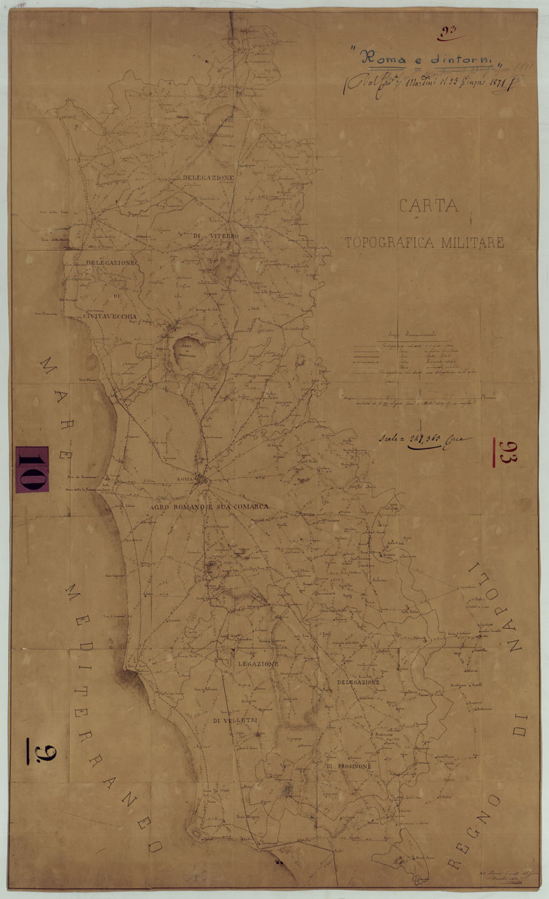 (N:8292) CARTA TOPOGRAFICA MILITARE. (CA005830) Carte e stampe antiche: riproduzione a colori su carta (formato A1)