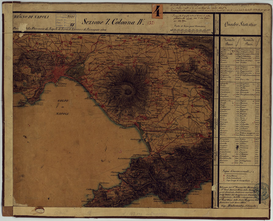 (N:14285) CARTA DELLE PROVINCE CONTINENTALI DELL'EX REGNO DI NAPOLI - SEZIONE 7 COLONNA IV (37) (CA006046) Carte e stampe antiche: riproduzione a colori su carta (formato A1)
