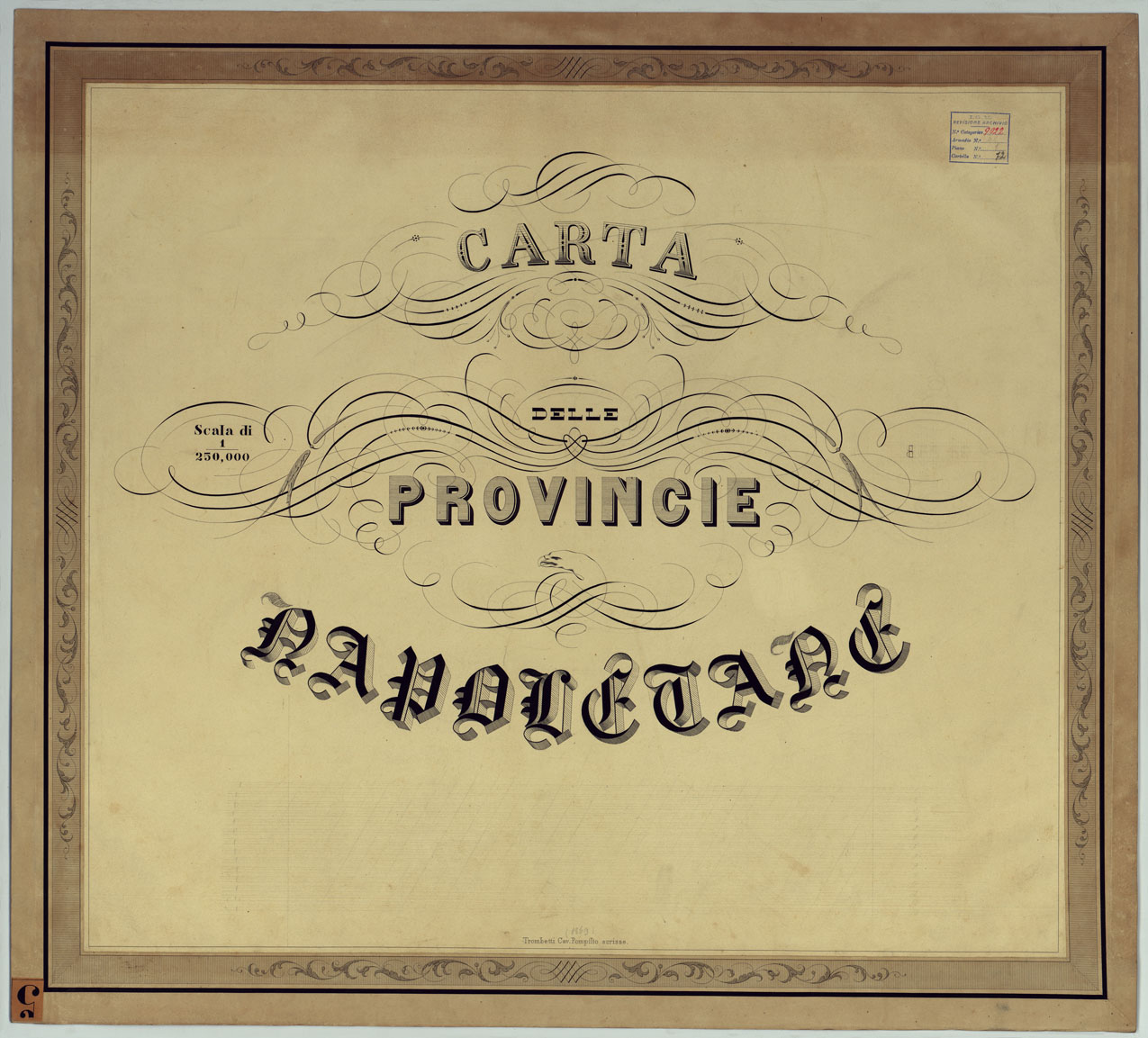 (N:14519) CARTA DELLE PROVINCIE NAPOLETANE IN 25 FOGLI COL PROCEDIMENTO DEL GENERALE AVET ALLA SCALA DI 1 250.000 PUBBLICATA DALL'ISTITUTO TOPOGRAFICO MILITARE 1874. (CA006086) Carte e stampe antiche: riproduzione a colori su carta (formato A1)