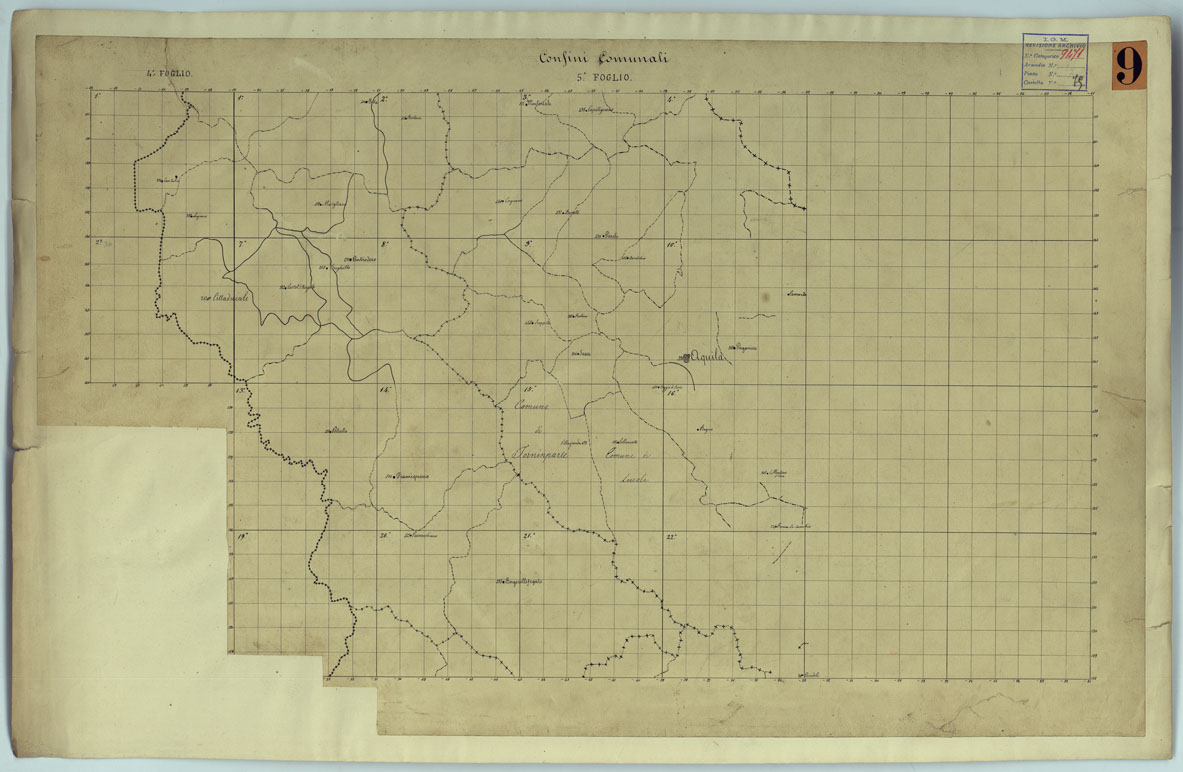 (N:1975) TAVOLETTE AL 20.000 PER LA CARTA DEL REGNO DI NAPOLI - CONFINI COMUNALI FOGLIO 4 5. (CA006262) Carte e stampe antiche: riproduzione a colori su carta (formato A1)