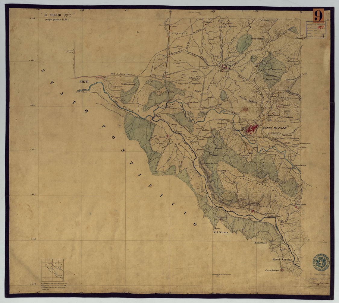 (N:1978) TAVOLETTE AL 20.000 PER LA CARTA DEL REGNO DI NAPOLI - FOGLIO 4 TAVOLA 2. (CA006265) Carte e stampe antiche: riproduzione a colori su carta (formato A1)