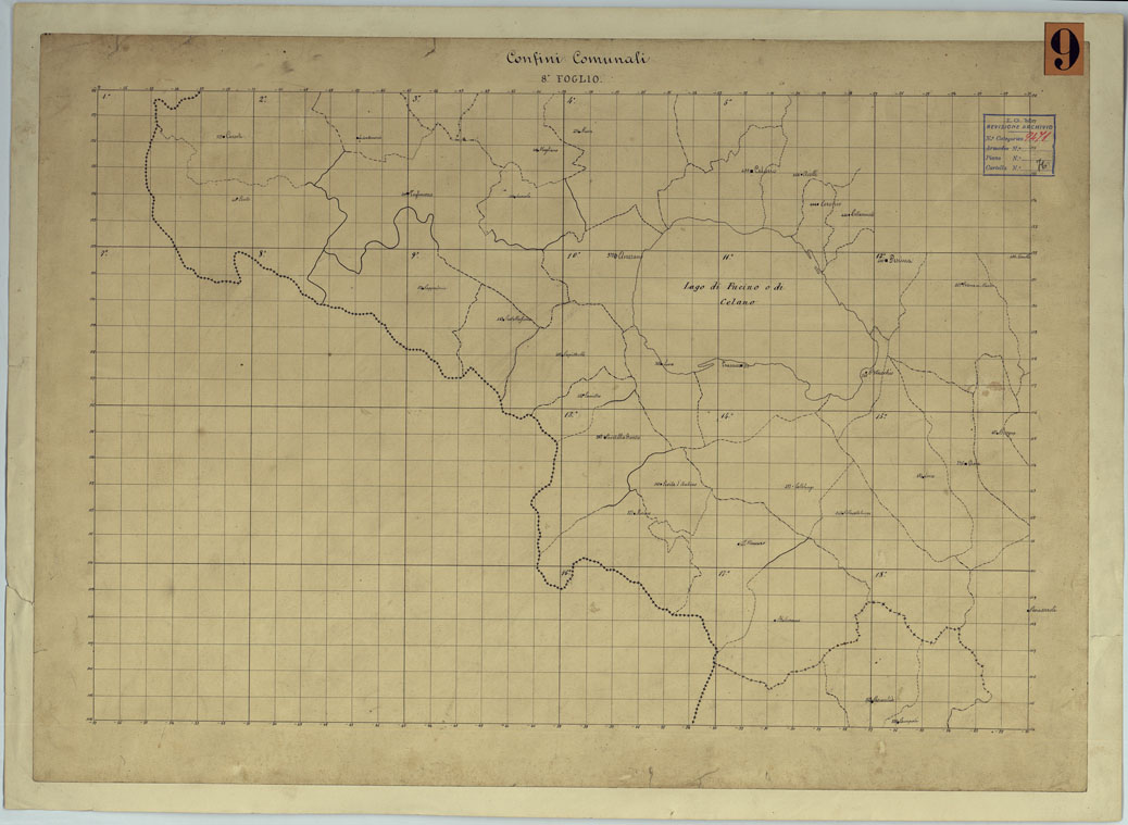 (N:2028) TAVOLETTE AL 20.000 PER LA CARTA DEL REGNO DI NAPOLI  - FOGLIO 8 CONFINI COMUNALI. (CA006286) Carte e stampe antiche: riproduzione a colori su carta (formato A1)