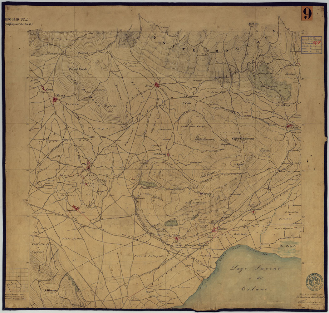 (N:2042) TAVOLETTE AL 20.000 PER LA CARTA DEL REGNO DI NAPOLI - FOGLIO 8 TAVOLA 4. (CA006291) Carte e stampe antiche: riproduzione a colori su carta (formato A1)