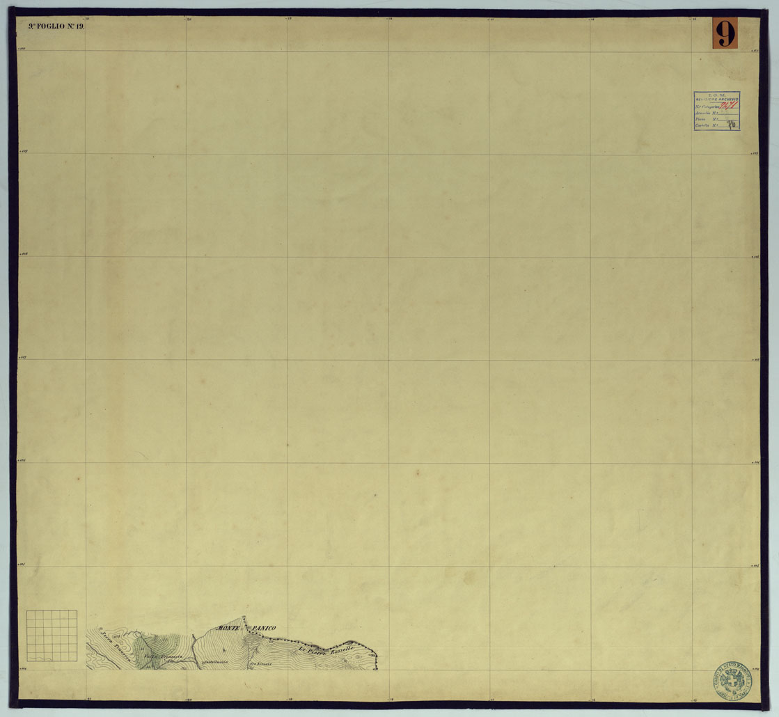 (N:2039) TAVOLETTE AL 20.000 PER LA CARTA DEL REGNO DI NAPOLI - FOGLIO 8 TAVOLA 19. (CA006305) Carte e stampe antiche: riproduzione a colori su carta (formato A1)