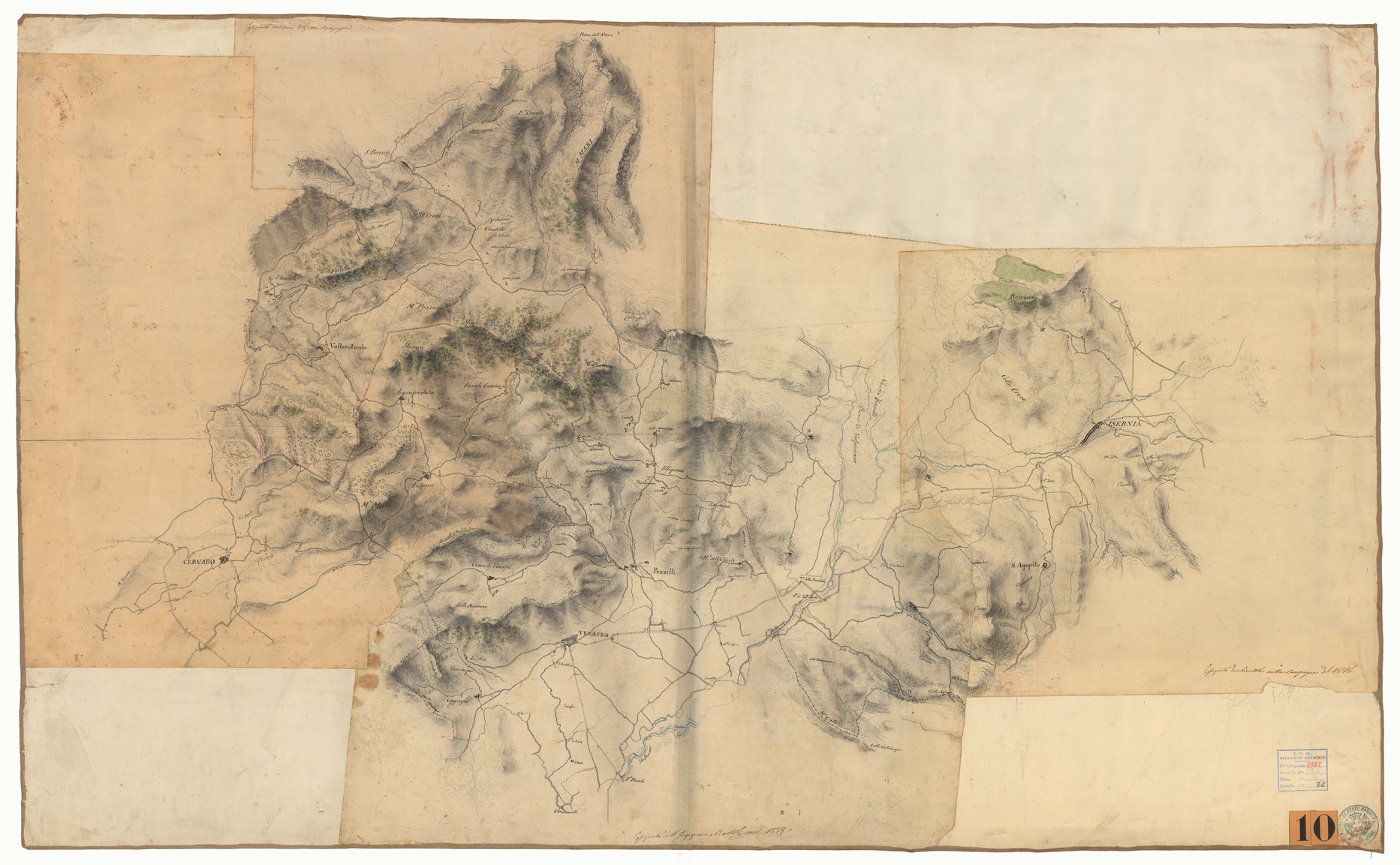 (N:12815) MINUTE ORIGINALI DI CAMPAGNA DELLE LEVATE AL 20.000 DELLA CARTA  DEL REAME DI NAPOLI ANNESSI GRAFICI E SCHIZZI DI NESSUN VALORE (CA006414) Carte e stampe antiche: riproduzione a colori su carta (formato A1)