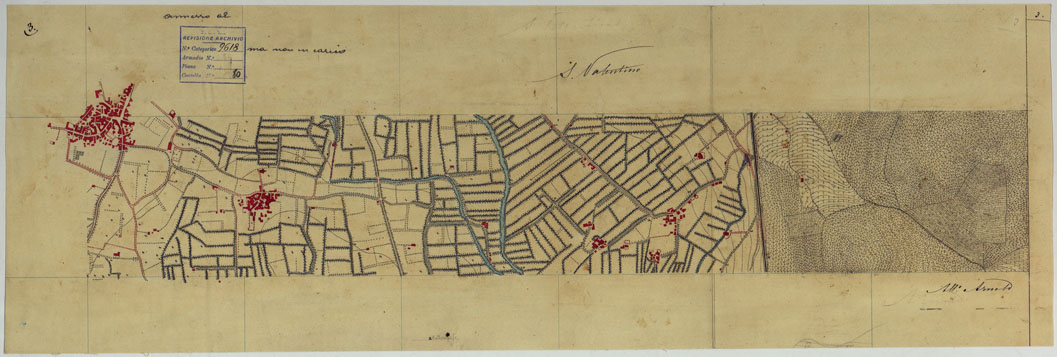 (N:13728) VESUVIO E DINTORNI - FOGLIO 3 SAN VALENTINO. (CA006573) Carte e stampe antiche: riproduzione a colori su carta (formato A1)