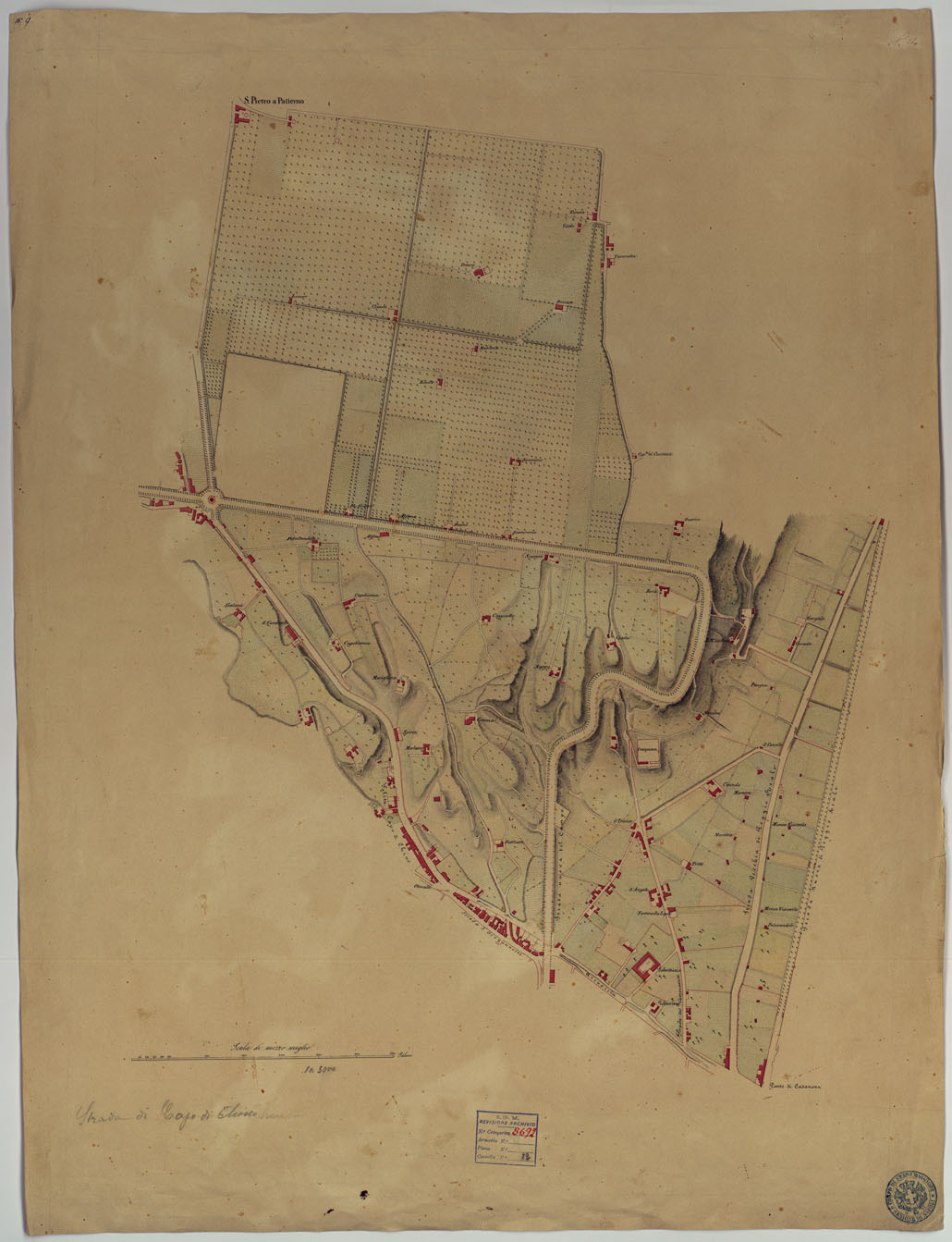 (N:518) Capodichino (CA006749) Carte e stampe antiche: riproduzione a colori su carta (formato A1)