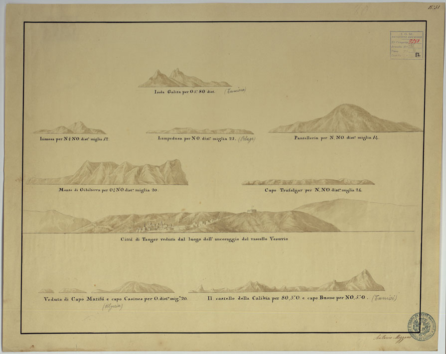 (N:14081) Vedute di varie Isole, Monti, Capi di Citt (CA006819) Carte e stampe antiche: riproduzione a colori su carta (formato A1)