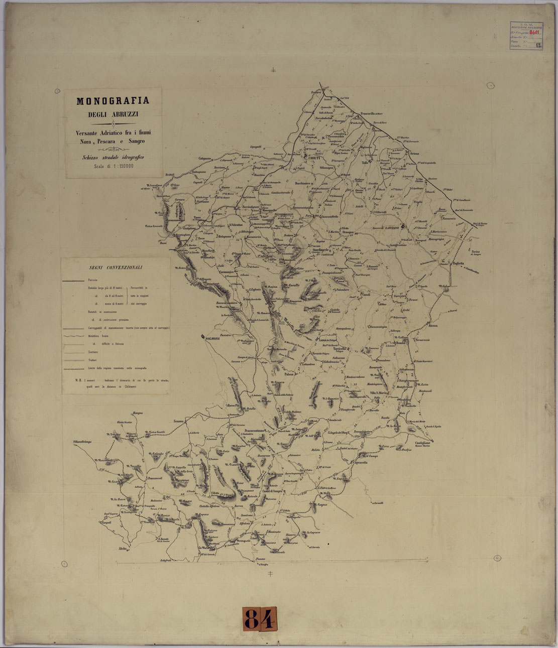(N:17076) Monografia degli Abruzzi (CA006826) Carte e stampe antiche: riproduzione a colori su carta (formato A1)