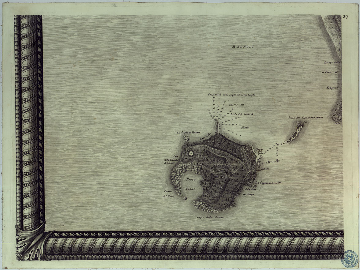 (N:24975) MAPPA TOPOGRAFICA DELLA CITTA' DI NAPOLI E DE' SUOI CONTORNI - FOGLIO 29. (CA006897) Carte e stampe antiche: riproduzione a colori su carta (formato A1)