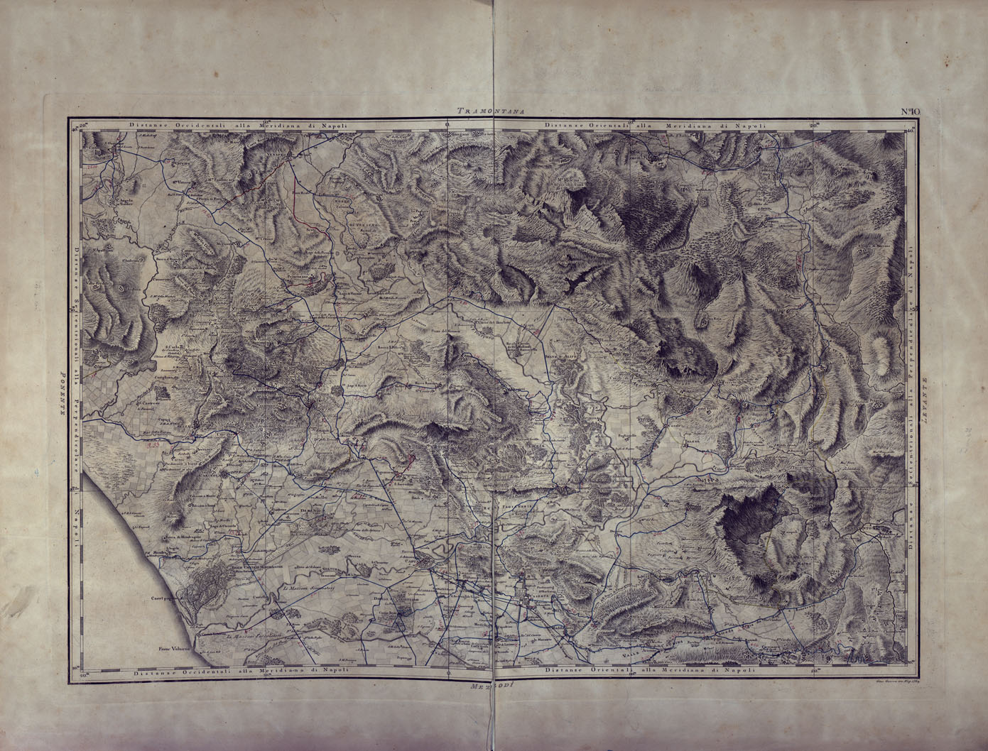 (N:24993) ATLANTE GEOGRAFICO DEL REGNO DI NAPOLI DELINEATO PER ORDINE DI FERDINANDO IV RE DELLE DUE SICILIE E C. E C. DA GIO' ANTONIO RIZZI ZANNONI GEOGRAFO DI SUA MAESTA' E TERMINATO NEL 1808 - TAVOLA 10 (CA006917) Carte e stampe antiche: riproduzione a colori su carta (formato A1)