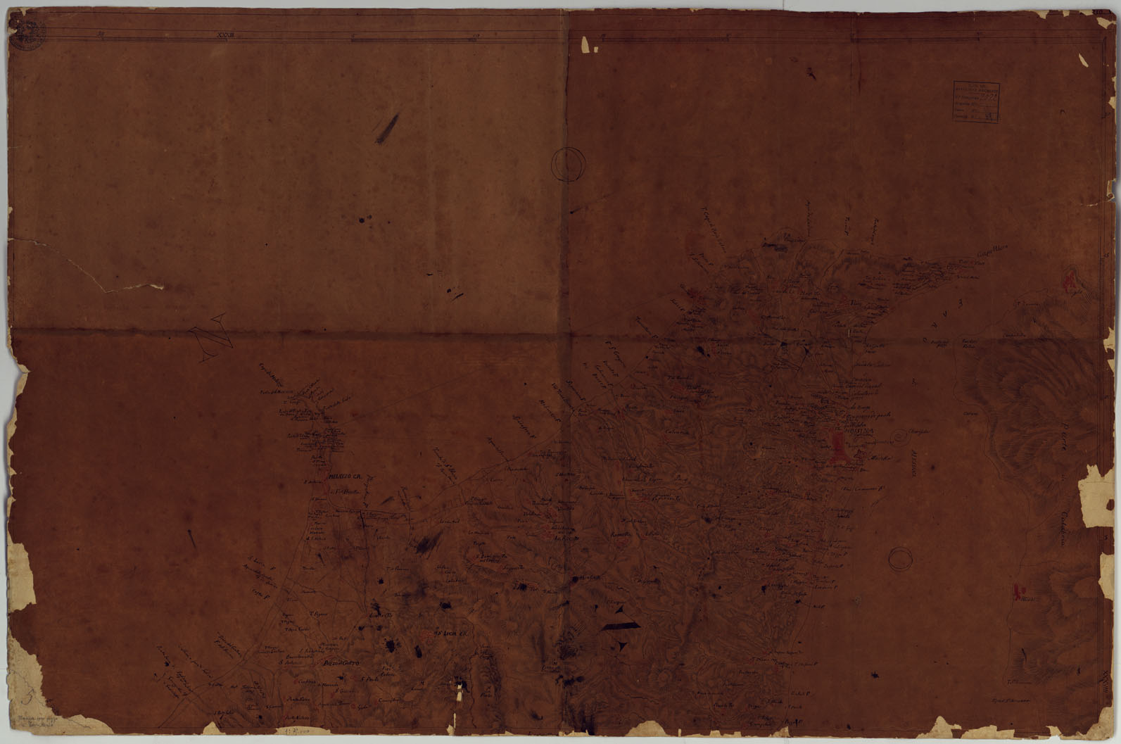 (N:4971) Carta Generale della Sicilia  - Foglio 5 (CA007147) Carte e stampe antiche: riproduzione a colori su carta (formato A1)