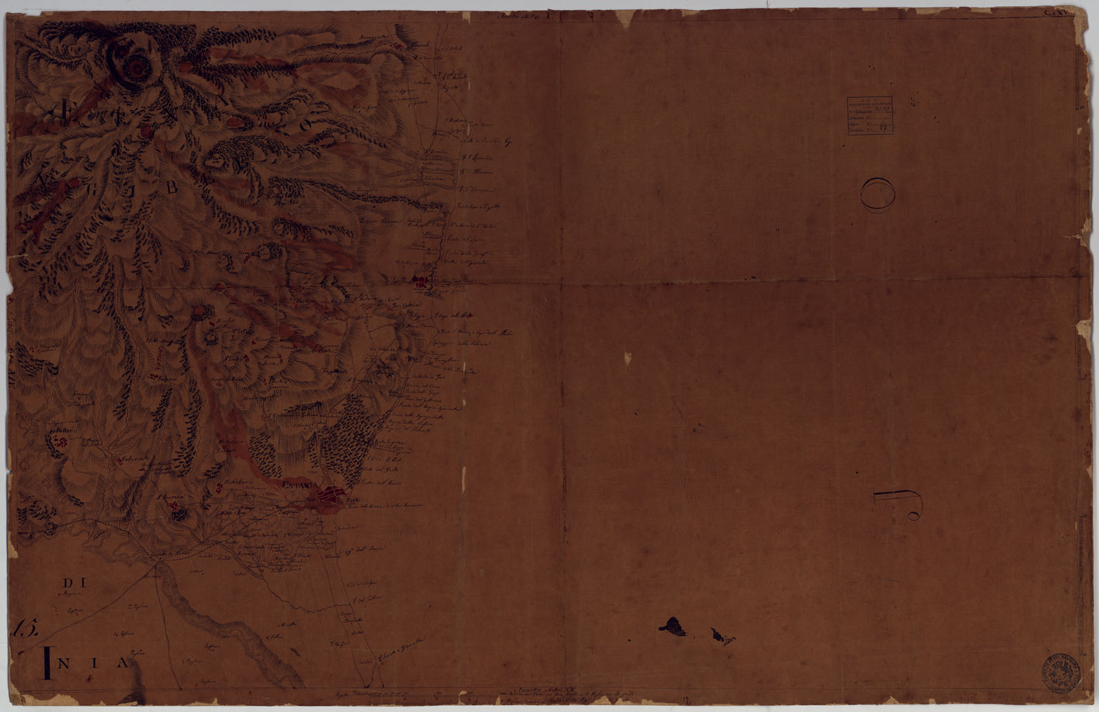 (N:4949) Carta Generale della Sicilia - Foglio 15 (CA007157) Carte e stampe antiche: riproduzione a colori su carta (formato A1)
