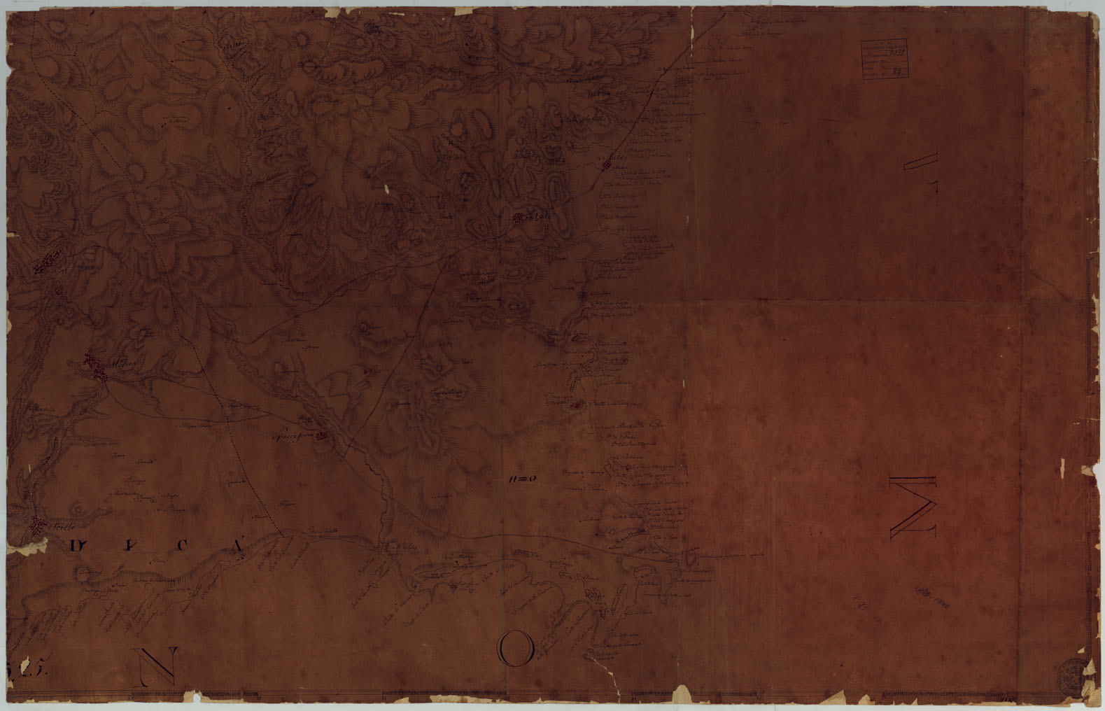 (N:4967) Carta Generale della Sicilia - Foglio 25 (CA007165) Carte e stampe antiche: riproduzione a colori su carta (formato A1)